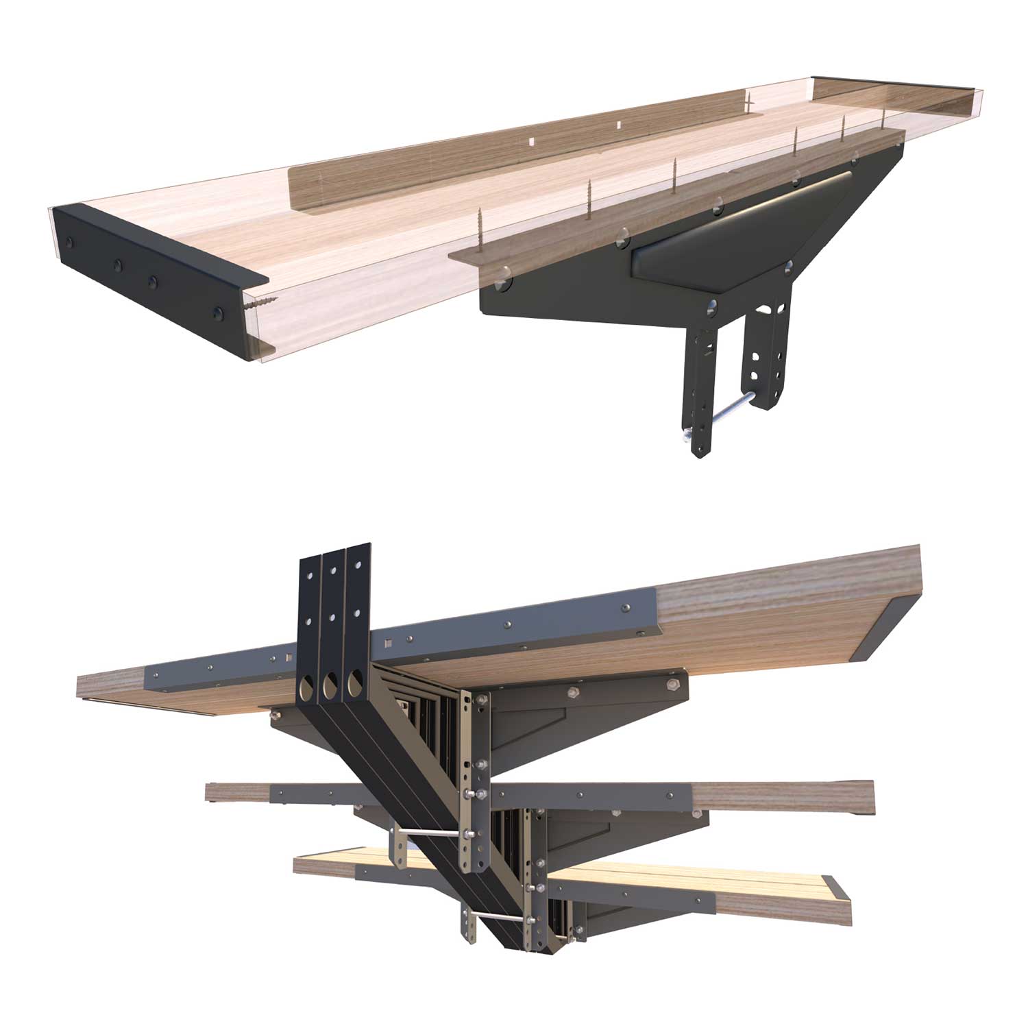 Pylex 1 ft. Central Steel Stair Stringer Kit