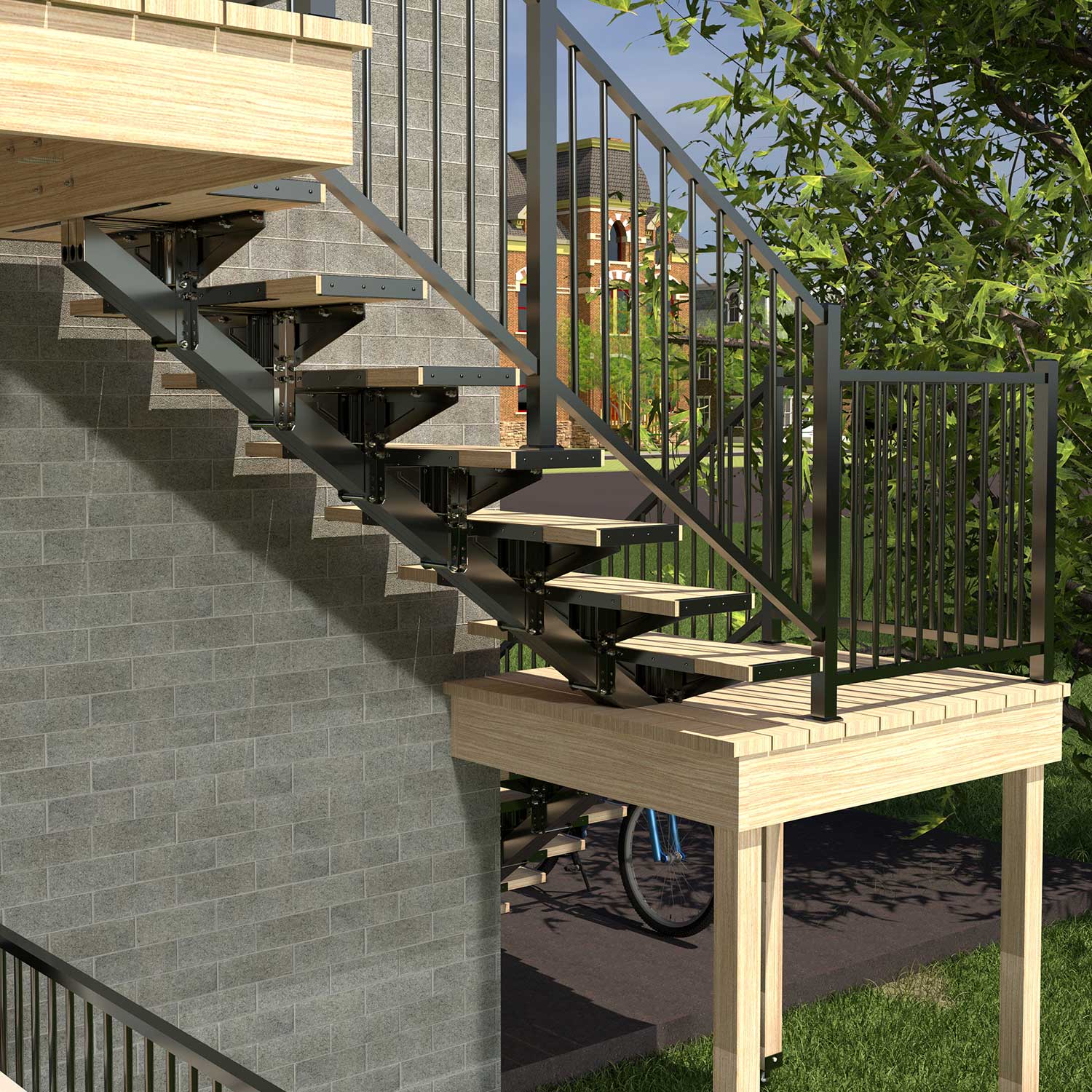 Pylex Steel Outdoor Stair Stringer